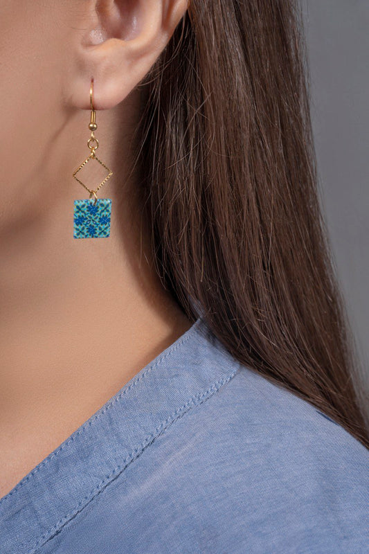 Boucles d’Oreilles Pendantes Géométriques