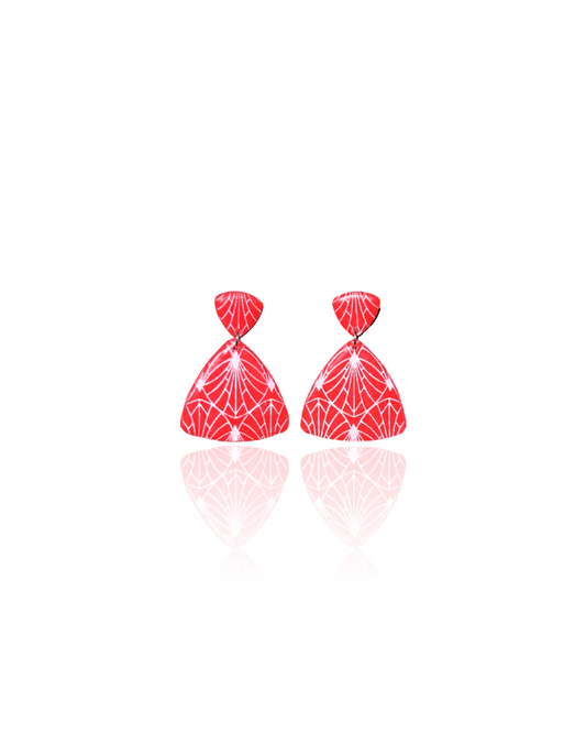 Boucles d’Oreilles Pendantes Rouges