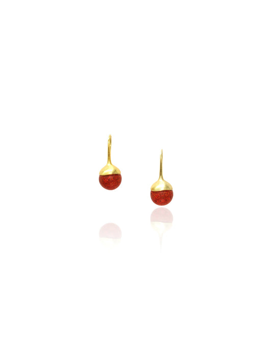 Boucles d’oreilles pendantes orange