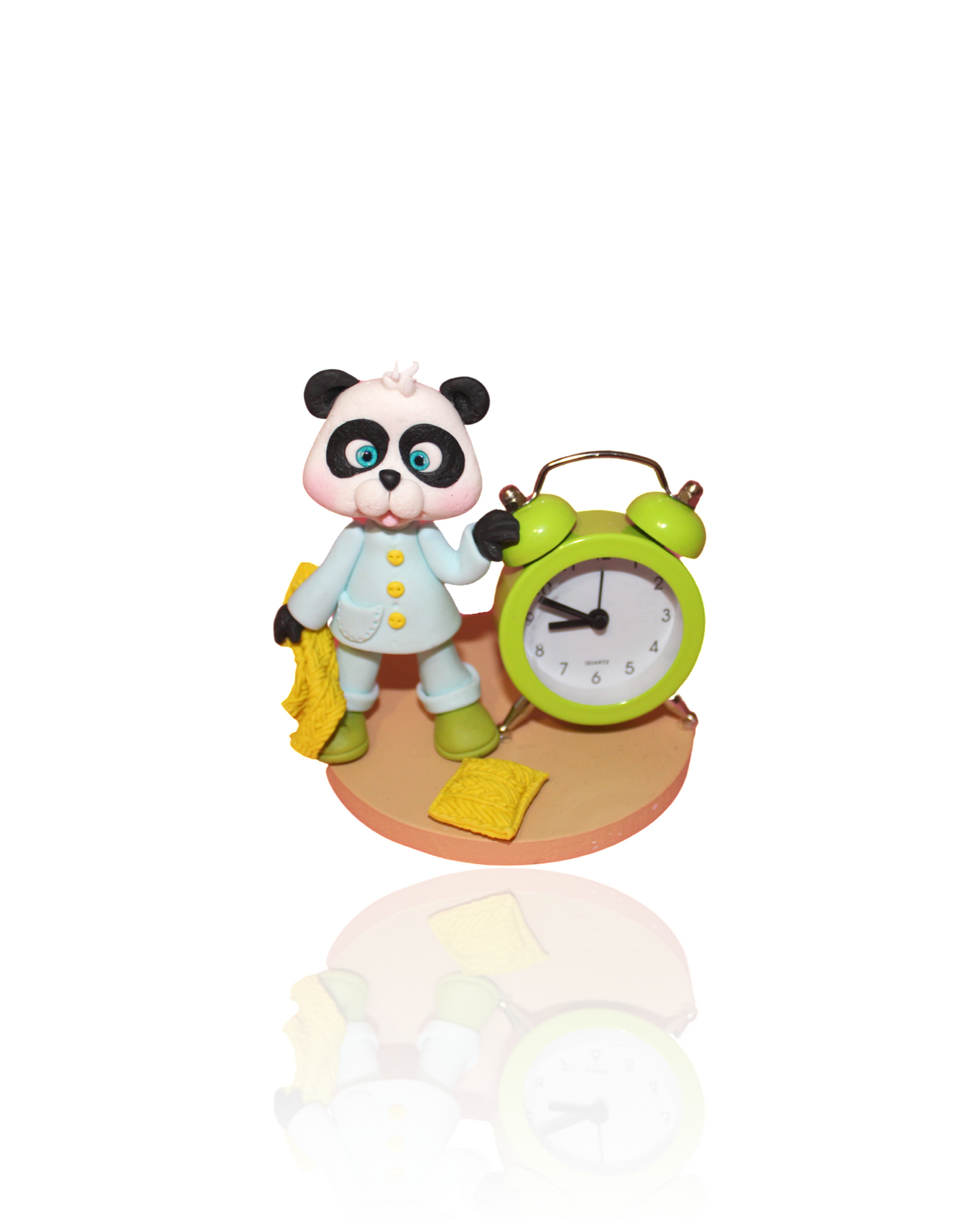 Mini Réveil Vert Personnalisé Panda
