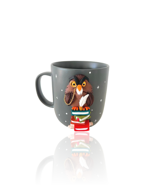 Mug Hibou et Livres - Tasse Personnalisée