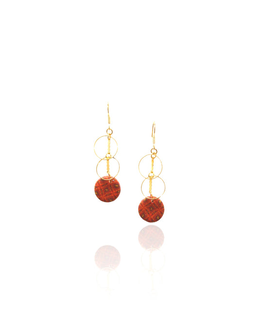 Boucles d’oreilles pendantes Orange